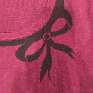 Worthington purple short sleeve knit sweater